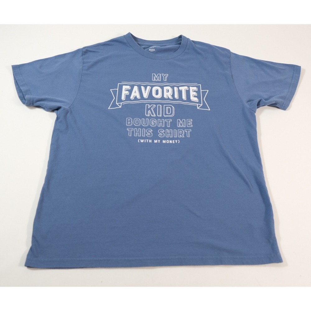 Way To Celebrate T-Shirt Mens L Blue My Favorite Kid Father's Day Graphic Tee